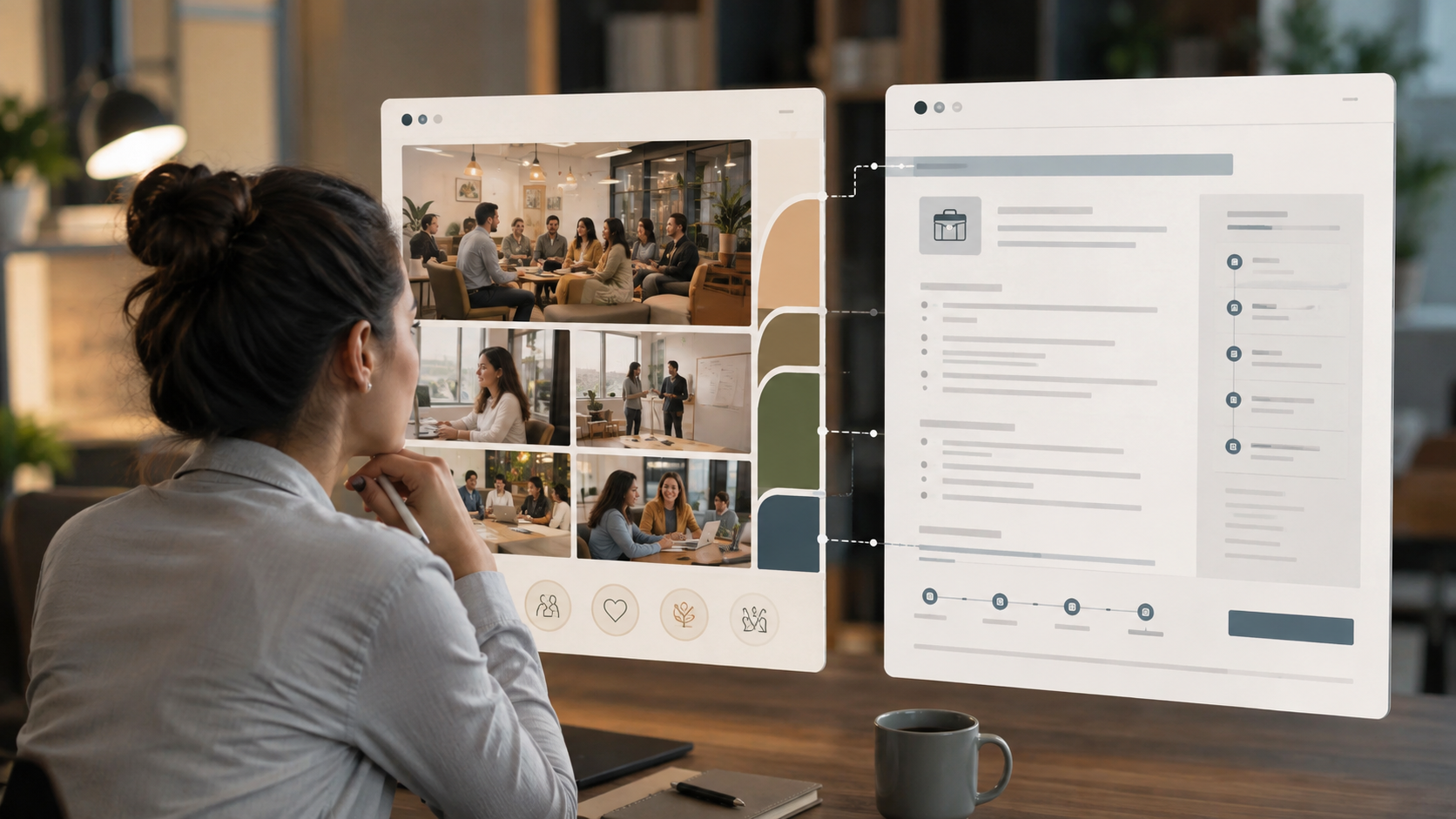 Candidat comparant une promesse de marque employeur et le contenu concret d'une offre d'emploi.